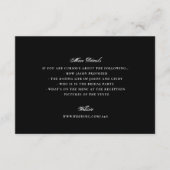 白黒フォーマルクラシックエレガントウェディング エンクロージャーカード (正面)