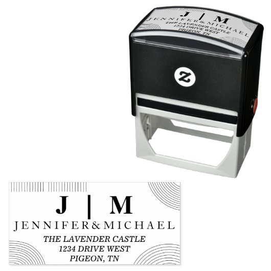 白黒フォーマルシンプル結婚スイートジオ セルフインキングスタンプ (インサイチュ)