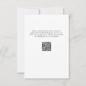 白黒フォーマルス結婚プフォーマルト 出欠カード (裏面)