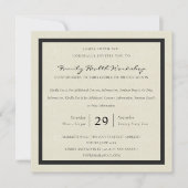 白黒フォーマルダマスククラシックイベント 招待状 (正面)