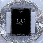 白黒フォーマルミニマシンプルリス結婚ト 招待状