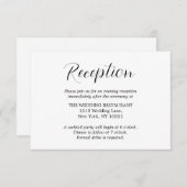 白黒フォーマル式レセプション エンクロージャーカード (正面/裏面)