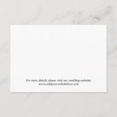 白黒フォーマル式レセプション エンクロージャーカード (裏面)