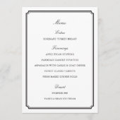 白黒フォーマル感謝祭ディナー メニュー (正面)