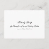 白黒フォーマルQRコード結婚式RSVPカード 招待状 (正面)