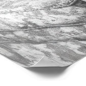 白黒フクロウオンリビングルームチェアイラストレーション ポスター (角)