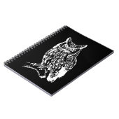 白黒フクロウデザイン ノートブック (左側)