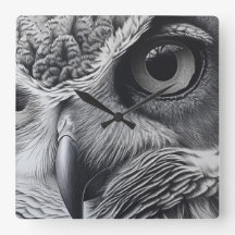 白黒フクロウ顔