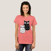 白黒フクロウ Tシャツ (正面フル)
