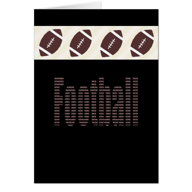 白黒フットボールのファンカード (正面)