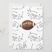 白黒フットボール遊ベビーシャワー 招待状 (裏面)
