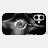 白黒フラクタルバラ Case-Mate iPhoneケース (裏面 (横))