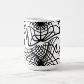 白黒フラクタル コーヒーマグカップ (中央)