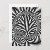 白黒フラクタル ポストカード (正面/裏面)