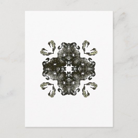 白黒フラクタル ポストカード (正面)