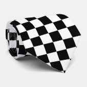 白黒フラッグ市松模様にパターンのネクタイ ネクタイ (ロール)