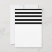 白黒フラットストライプのサンキューカード サンキューカード (裏面)