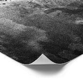 白黒フラミンゴの水彩画ウォールアート装飾 ポスター (角)