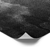 白黒フラミンゴの水彩画ウォールアート装飾 ポスター (角)