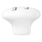 白黒フラミンゴ セラミックノブ (側面)