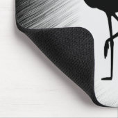 白黒フラミンゴ マウスパッド (コーナー)