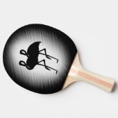 白黒フラミンゴ 卓球ラケット (横)
