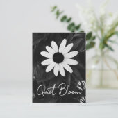 白黒フラワーガーデン ポストカード (スタンド正面)