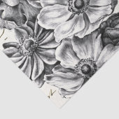 白黒フラワードラゴンフライの切り離しヴィンテージ 薄葉紙 (詳細)