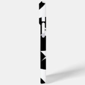 白黒フラワーマンダラモザイクレトロモノグラム Case-Mate iPhoneケース (裏面 / 左)