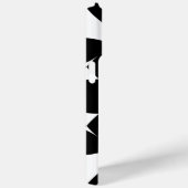 白黒フラワーマンダラモザイクレトロモノグラム Case-Mate iPhoneケース (裏面 / 右)