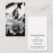 白黒フラワー写真花屋 名刺 (正面/裏面)