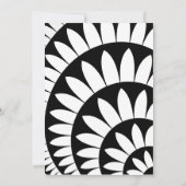 白黒フラワー卒業パーティー招待状 招待状 (裏面)