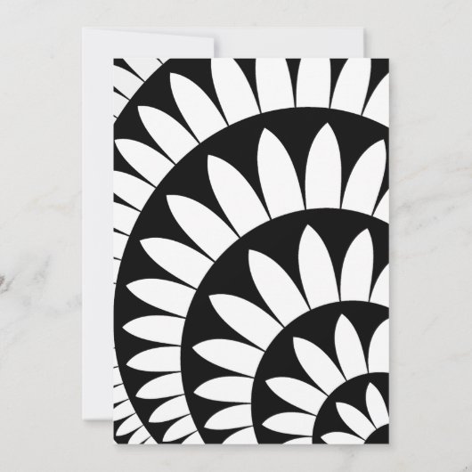 白黒フラワー卒業パーティー招待状 招待状 (裏面)