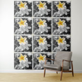 白黒フランジパニスワンイエローフランジパニ タペストリー (インサイチュ)