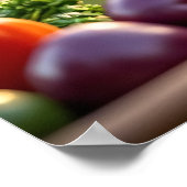 白黒フランスのブルドッググリルシェフ ポスター (角)