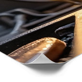 白黒フランスのブルドッググリルマスター ポスター (角)