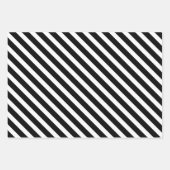 白黒フランスのブルドッグ包装紙セット3 ラッピングペーパーシート (正面3)