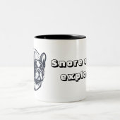 白黒フランス人のスノアの探索者 ツートーンマグカップ (中央)