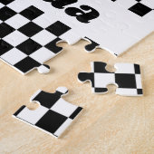 白黒フラ市松模様にグ ジグソーパズル (側面)