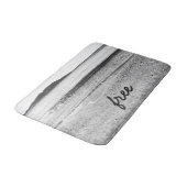 白黒フリーサンドビーチ バスマット (アングル)