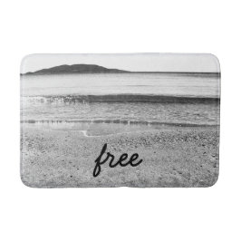 白黒フリーサンドビーチ バスマット