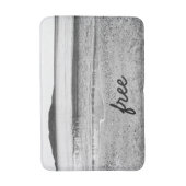 白黒フリーサンドビーチ バスマット (正面縦)