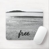 白黒フリーサンドビーチ マウスパッド (マウス)