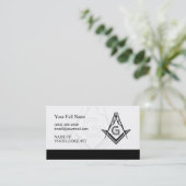 白黒フリーメーソンの名刺 コーリングカード (スタンド正面)