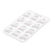 白黒フルイヤー2025カレンダー冷蔵庫キッチン マグネット (左側)