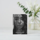 白黒フルフォトQRコードソーシャルメディア 名刺 (スタンド正面)