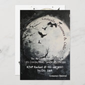 白黒フルムーンハロウィーン 招待状 (正面/裏面)