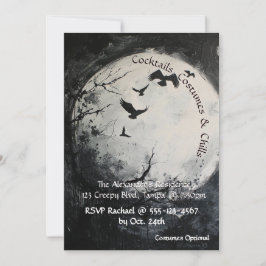 白黒フルムーンハロウィーン 招待状