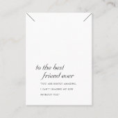 白黒フレンドギフトネックレス表示カード プレイスカード (正面)