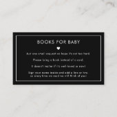 白黒フレームのミニマリストの赤ちゃんシャワー エンクロージャーカード (正面)